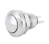 Commutateur à Bouton-poussoir Momentané 1A 24V Etanche Convient au Trou de Montage de 8mm Bouton-poussoir d'Alimentation(-plated Brass)