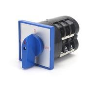 Commutateur à cames LW5D-16/YH3.3 16A, panneau bleu, 4 positions, 3 pôles, 12 vis, voltmètre triphasé, sélecteur de conversion