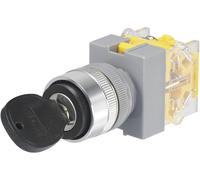 Commutateur à clé TRU COMPONENTS 704495 Y090-A-11Y/23 250 V/AC 5 A Off/On 1 x 90 ° IP40