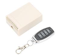 Commutateur À Distance de Relais Sans Fil, Commutateur de Télécommande RF À 4 Canaux, Kit Émetteur Récepteur 433Mhz Télécommande Universelle pour Alarme Antivol, Portes et Fenêtres Électriques(12V)