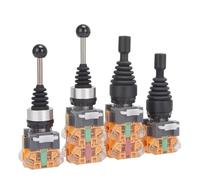 Commutateur à manette de 22mm, 2 positions à 4 voies, autobloquant momentané, monolevier rotatif, interrupteurs à bascule croisés, HND-PA12(4Way Self Locking-01)