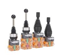 Commutateur à manette de 22mm, 2 positions à 4 voies, autobloquant momentané, monolevier rotatif, interrupteurs à bascule croisés, HND-PA12(Beige)