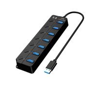 Commutateur à sept ports HUB3.0 4 ports 3.0 Splitter 2.0 Hub haute vitesse 4 ports USB pour ordinateur Extenseur Accessoires Splitter Transfert N4R8