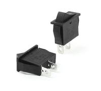 Commutateur AC 250V 3A SPST Unipolaire Unidirectionnel On-Off Boat Rocker Switch Blac