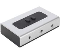 Commutateur audio 3,5 mm, 2 en 1 sortie et 1 entrée 2 sorties, boîtier de commutation de haut-parleur stéréo pour PC, ordinateur portable, casque et haut-parleurs