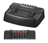 Goobay Commutateur pour haut-parleurs 60928 2 ports commutables individuellement Noir