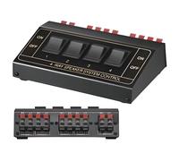 Commutateur audio - GOOBAY - 4 voies - Couleur noire - Connecte plusieurs enceintes