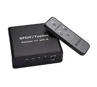 Commutateur Audio optique numérique 3 en 1 SPDIF PCM2.0/DTS, boîte de commutation avec sortie de câble optique, commutateur Audio