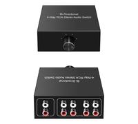 Commutateur audio pour systèmes anciens, commutateur RCA 4 voies bidirectionnel stéréo pour canaux gauche et droit, connecteur compact sans perte