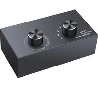 Commutateur Audio RCA Bidirectionnel 6x1/1x6 sans Alimentation-Sélecteur Multisource Volume Contrôle pour Ampli Home Cinéma