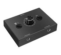 Commutateur audio stéréo 3,5 mm 2 entrées/1 sortie, sélecteur manuel pour haut-parleur passif et casque, boîtier répartiteur à partage