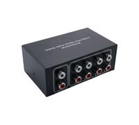 Commutateur Audio StéRéO RCA Bidirectionnel à 4 Voies 1 en 4 Sorties ou 4 en 1 Sortie L/R Jack Sound Channel SéLecteur Audio RCA