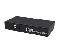 Commutateur audio-vidéo 2 entrées/1 sortie, 2 ports, 3 RCA, hub de commutation pour lecteur DVD, décodeur TV HD et box TV.
