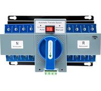 Commutateur automatique Dual-Power, 220V, 63A, fonctionnement automatique ou manuel, bleu