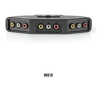 Commutateur AV à 3 Ports 3x Entrée RCA (RWY) - 1x Sortie RCA (RWY) Noir