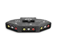 Commutateur AV RCA - GOTOTOP - 3 en 1 - Commutation manuelle - Compact - Portable