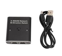 Commutateur bidirectionnel de réseau 2,5G et 5G, commutateur à Deux Voies à 2 Ports RJ45 avec Bascule mécanique, Conception en Alliage d’Aluminium pour l’Isolation des réseaux