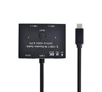 Commutateur bidirectionnel USB-C Type-C MST 1 à 2 hub prend en charge les données vidéo PD 8K @ 30 Hz 100 W 10 Gbit/s