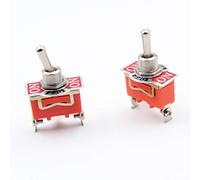 Commutateur Blac Rouge Miniature On Off Petit SPST 12V Flic ON/Off(Nero)