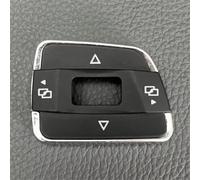 Commutateur Bouton volant Compatible Avec VW Pour Sharan 2011 2012 2013 2014 2015 Coque De Bouton De Volant Avec Réglage Du Son(R with Chrome)