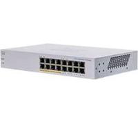 Commutateur Cisco CBS110-16PP, 16xGbE RJ45, sans ventilateur, PoE, 64W - REFRESH