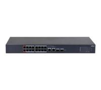 Dahua CS4218-16ET-135 - Commutateur - cloud managed - intelligent - 2 x 10/100/1000 (High PoE) + 16 x 10/100 (PoE) + 2 x 10/100/1000 (liaison montante) + 2 x Gigabit SFP (liaison montante) - de bureau
