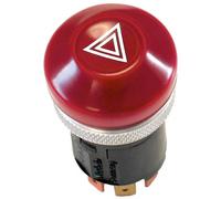 HELLA 6Hf 003 916-031 Interrupteur De Signal De Détresse - Commande De Pression - 12V - Montage Encastré - Halogène - Éclairage De L'Interrupteur: Rouge - Avec Ampoule