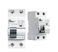 commutateur d'air Disjoncteur à courant résiduel de Type B DC 2P 4P 40A 63Amp 30mA 100mA 300mA Type B 6KA 1 pièces (Size : 4P 63A 100mA)