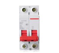 commutateur d'air Dz47s 2P Courbe 400V 1A - 63A Commutateur d'air domestique Disjoncteur 1A 2A 3A 4A 6A 10A 16A 20A 25A 32A 40A 50A63A 1 pièces (Color : 63a, Size : 2P)