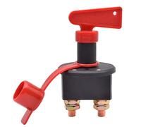 commutateur d'air Isolateur de batterie de voiture 12V 24V DC déconnecter coupe-circuit disjoncteur alimentation principale interrupteur à clé rotatif 400A for camion bateau 1 pièces (Color : Red Cap