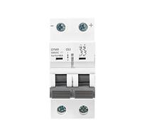 commutateur d'air Rail DC MCB 6KA 2P 500V Mini disjoncteur DC 6A 10A 16A 20A 25A 32A 40A 50A 63A MCB for système solaire PV 1 pièces (Color : 63a, Size : GYM9 DC MCB 2P)
