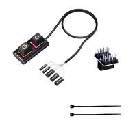 Commutateur d'alimentation externe étendu pour PC avec lumière LED et touches mécaniques, installation facile pour ordinateur de bureau, bouton d'alimentation externe PC