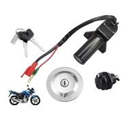 Commutateur d'allumage Pour Jianshe Pour YBR125 Pour JYM125 Interrupteurs Démarrage Interrupteur D'allumage Moto Clé Bouchon Réservoir Carburant Serrure Serrure Démarreur Moto(C)
