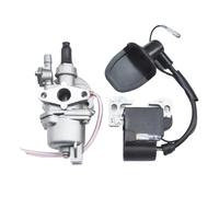 Commutateur d'allumage Pour Moteurs 2 Temps 43/47/49cc Motos Miniatures Tout-terrain Quads Scooters Pour X1/2/6/8 Carburateur 13 Mm + Bobine D'allumage Serrure Démarreur Moto