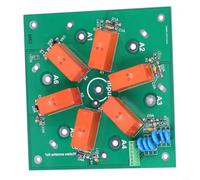 Commutateur d'antenne coaxial à 6 voies SO-239 Module 1,8 MHz-60 MHz DIY Kit de communication radio à ondes courtes Performance faible perte Haute isolation Fiabilité de qualité industrielle
