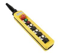 Commutateur de Bouton Poussoir de Grue à Chaînes de Grue avec l'Arrêt d'Urgence, Contrôleur de Levage Suspendu de Station, Interrupteur de Commande de Grue À Chaîne(8 Boutons)