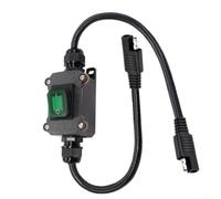 Commutateur de câble robuste PA67 IP67 avec câble 14 AWG (vert) | Certifié IP67, indicateur d'état LED, compatible 12 V-24 V, résistant à la poussière, résistant à l'humidité