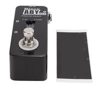 Commutateur de Canaux ABY, Pédale de Sélection Metal Noir, 2 Sorties Mono 1/4 Pouce - True Bypass, Indicateurs LED, Pour Ampli Guitare et Instruments