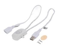 Commutateur de capteur de Mouvement PIR Mini détecteur de Corps Humain Infrarouge contrôle Automatique pour éclairage de Bande LED alimenté par USB pour couloirs salles de Bains (Blanche)