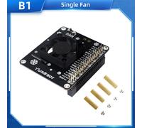 Commutateur de carte d'extension GPIO Raspberry Pi 4 modèle B,ventilateur de refroidissement,chapeau avec LED bleue,ventilateur de touristes unique pour Raspberry Pi 4B 3B + 3B - Type B1