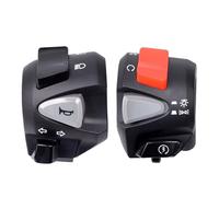 Commutateur de clignotant universel pour moto - 22 mm - Commutateurs de commande universels pour guidon de moto - Klaxon de démarrage - Clignotants antibrouillard - Interrupteur de guidon de moto