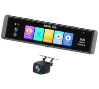 Commutateur de commande de rétroviseur de voiture Caméra de tableau bord Super Hd 4K Bsd Adas, rétroviseur voiture avec détection d'angle mort, fonction d'enregistrement en boucle, arrière