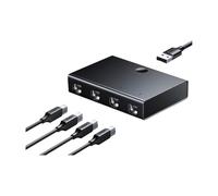 Commutateur de connexion câble données, conversion partagée deux en un, à, double répartiteur USB(4x1 Square 2.0 Dual Core)