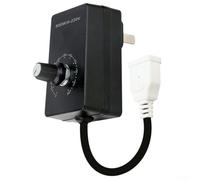 Commutateur de contrôle de vitesse du ventilateur en continu pour ventilateurs de plafond et meuleuses d'angle AC 220 V à 250 V 500 W régulateur de débit d'air variable Noir compact (500 W)