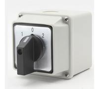 Commutateur de courant rotatif 380 V 20 A 3 positions LW26-20/2, étanche IP65, 8 bornes, boîtier PC ignifuge, contacts argentés pour commande du moteur