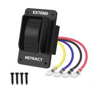 Commutateur de cric électrique de rechange 387874 pour camping-car pour vérins stabilisateurs, interrupteur d'alimentation avec câblage à code couleur pour une installation correcte