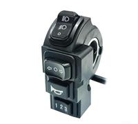 Commutateur de guidon 4 fonctions pour vélo électrique avec phare, clignotant, klaxon et contrôle de vitesse, compatibilité 22 mm