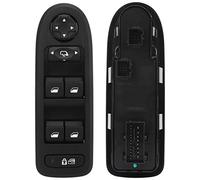 Commutateur de Lève-vitre électrique Commutateur de Lève-vitre électrique ABS, Interrupteur de Lève-vitre électrique en Métal 96631328XT Remplacement du Bouton Principal de la