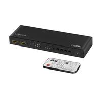 Commutateur de matrice AV LogiLink HD0049 6 Gbit/s 5W boîtier métal noir 210x66x26mm