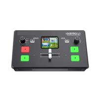 Commutateur de mixage vidéo L1 V1, 4 entrées HDMI en direct avec capture USB 3.0, console de production vidéo multi-format, mixeur audio pour OBS, YouTube, Facebook Live et caméra en streaming